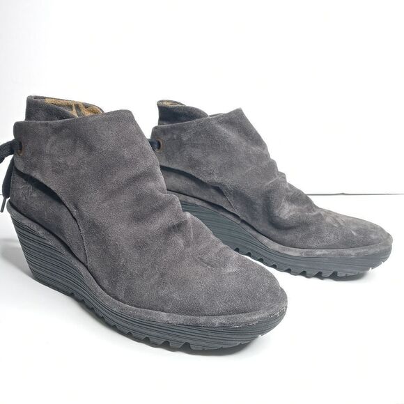 Fly London gray boots size 41 - Picture 1 of 9